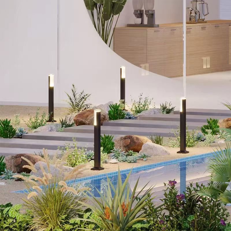 outdoor bollard lights garden pathway