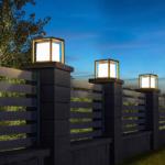 outdoor pillar lights modern entrance lighting