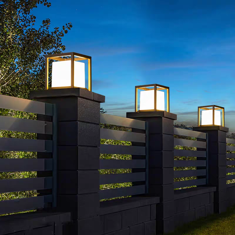 outdoor pillar lights entrance lighting design