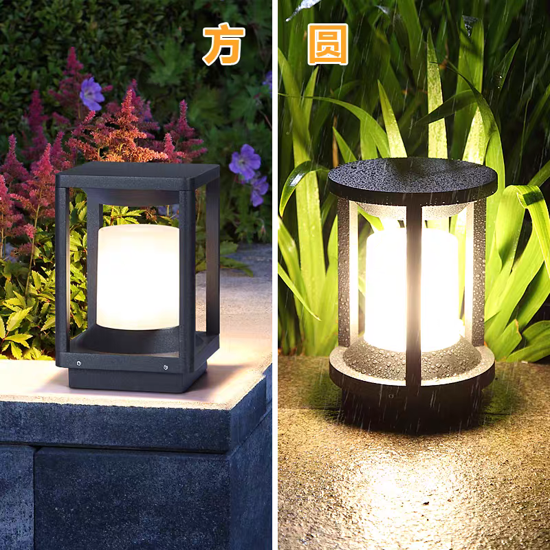 outdoor pillar lights residential entranc