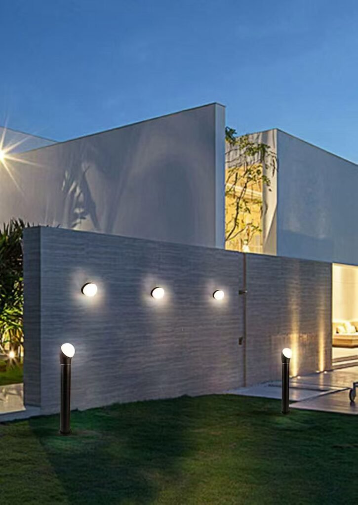 Commercial Outdoor Lighting for Luxury Villas on a high-end facade