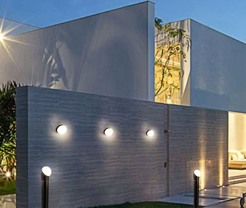 Commercial Outdoor Lighting for Luxury Villas on a high-end facade