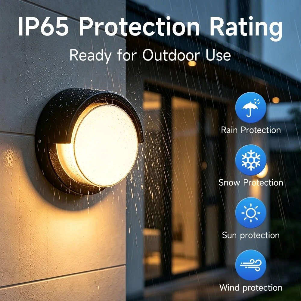 Outdoor lighting waterproof design for rainy weather