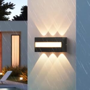 Black Outdoor Wall Light DF2326 Double Layer Acrylic