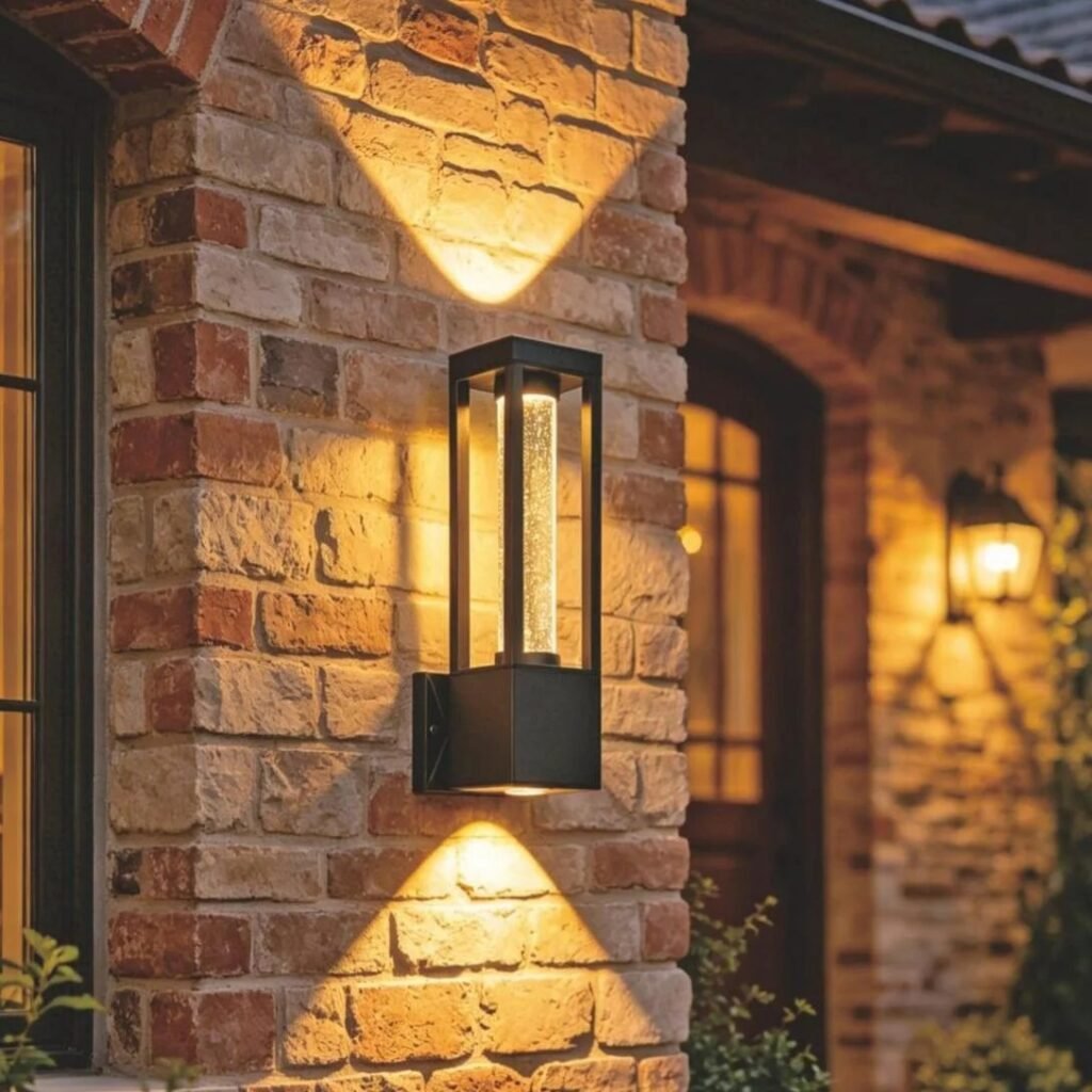 Modern LED Outdoor Wall Light DF6001 with bubble crystal glass