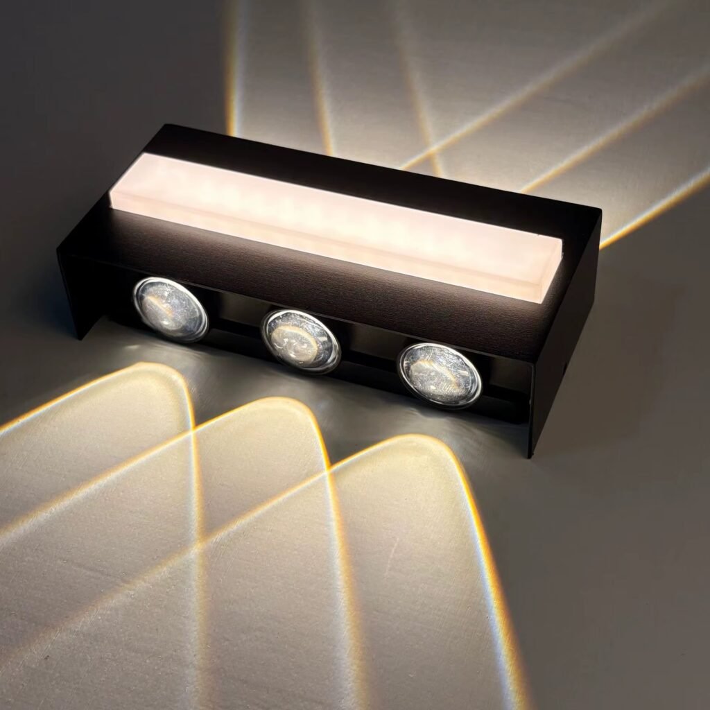 Black Outdoor Wall Light DF2326 Double Layer Acrylic