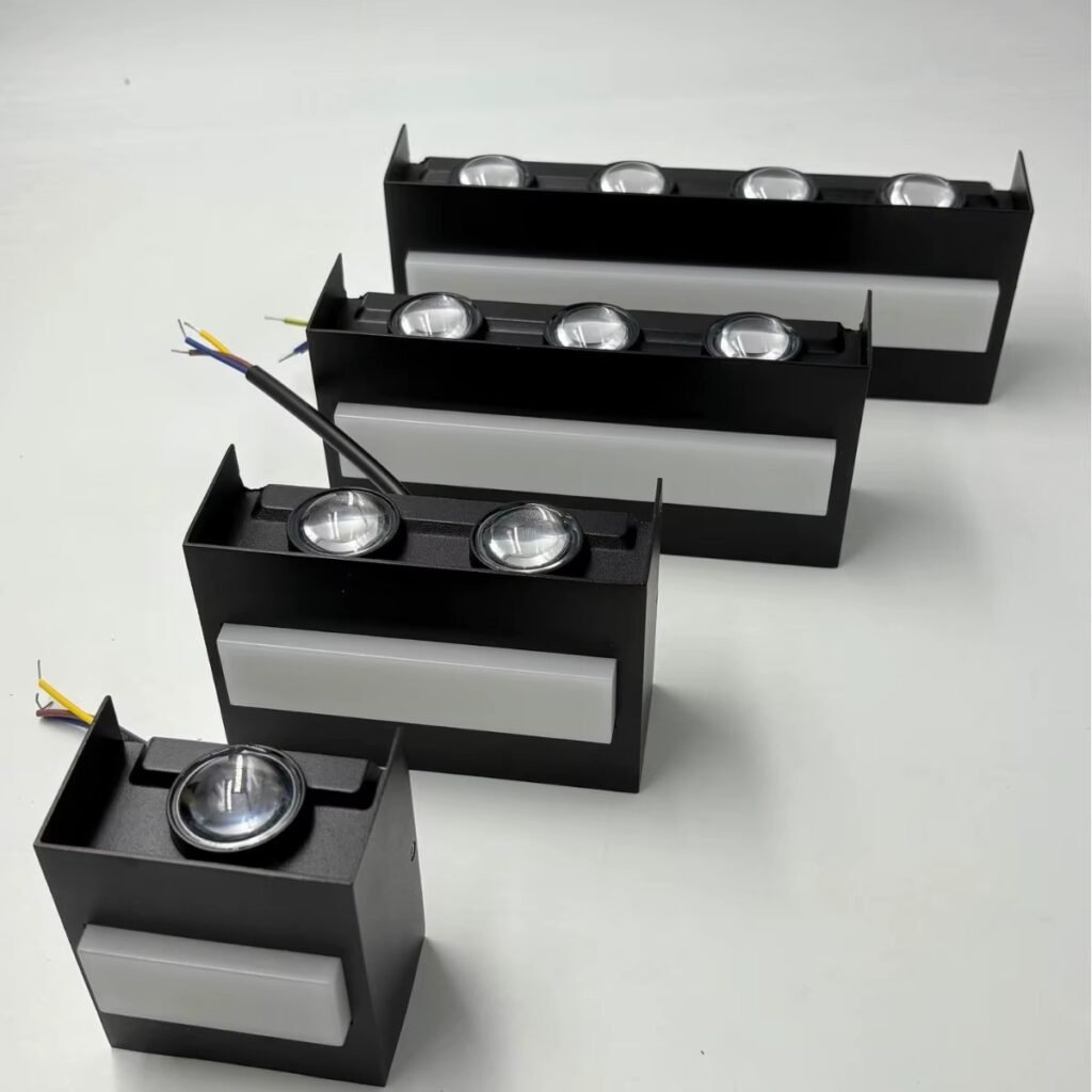 Black Outdoor Wall Light DF2326 Double Layer Acrylic