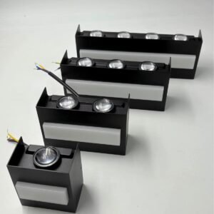 Black Outdoor Wall Light DF2326 Double Layer Acrylic