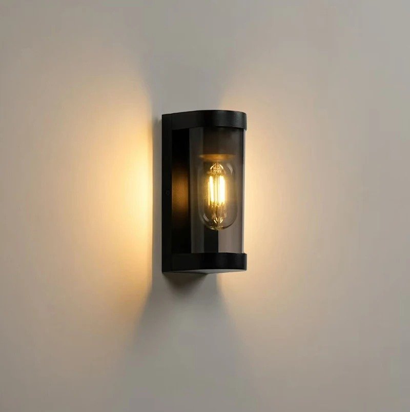 Modern Black E27 Outdoor Waterproof Wall Light