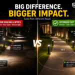 how to space bollard lights