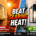 Thermal resistance comparison of tempered glass wall lamps versus melting PC plastic