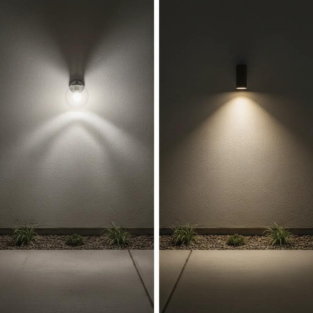 how to reduce glare in outdoor lighting
