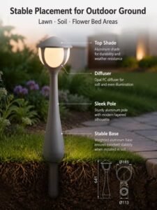 IP66 Modern LED Lantern Bollard Light DF2827 for cafe outdoor area