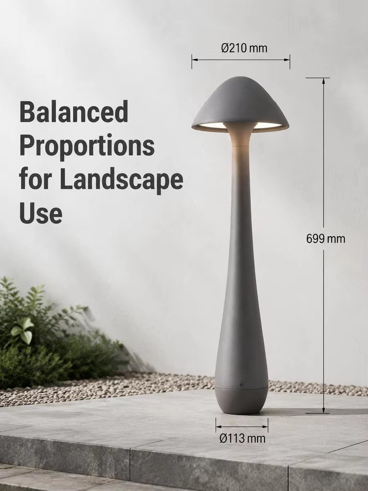 IP65 LED Mushroom Bollard Light DF2825 for municipal pathways