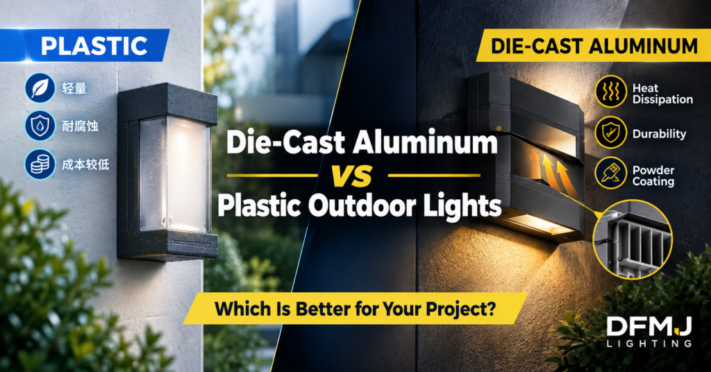 die cast aluminum vs plastic outdoor lights comparison